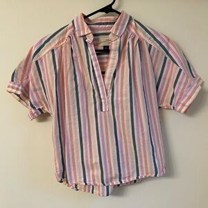 Universal thread striped cotton blouse